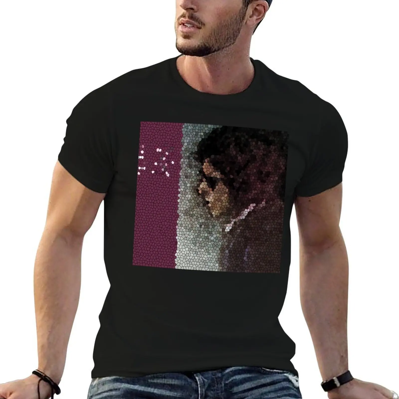 Blood on Tracks Mosaic T-Shirt Basic Tee Shirt for Everyday Outfit
