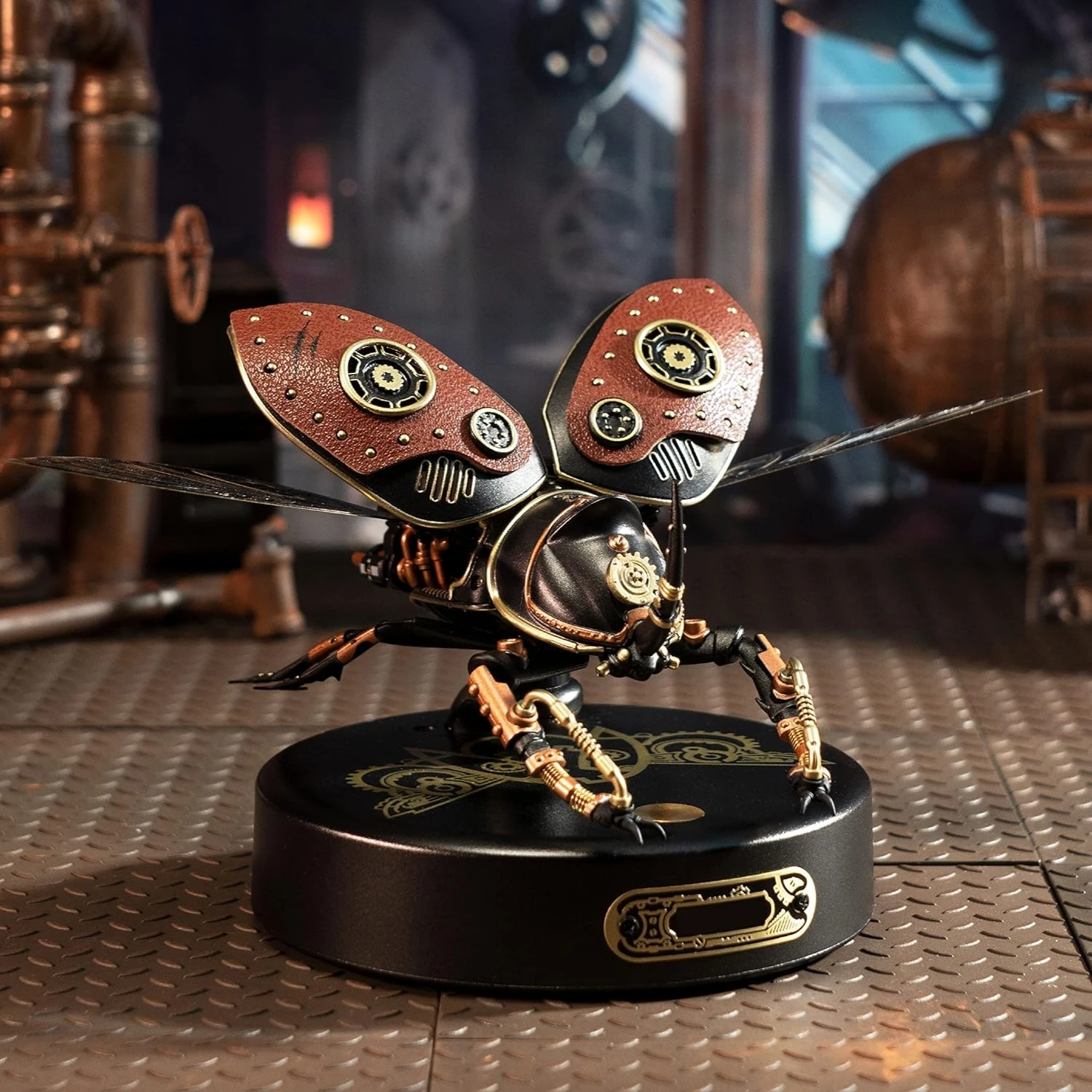 

3D-пазл ROKR для взрослых, электрический металлический конструктор-модель насекомого, игрушка для взрослых и подростков (Жук-носорог)