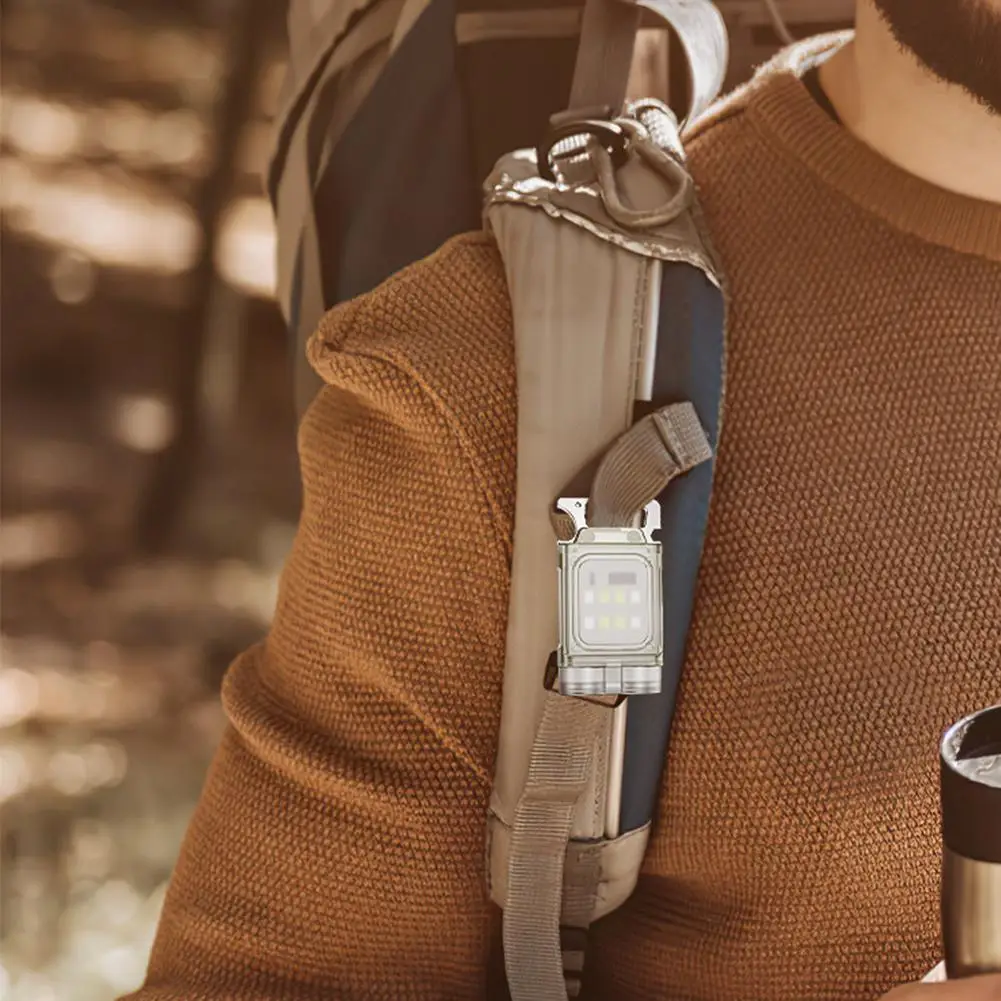 Mini Portable Flashlight Dual Light Source USB Fluorescent Blue COB Fishing Outdoor Flashlight Red Keyring Flash Light Emer M3C1