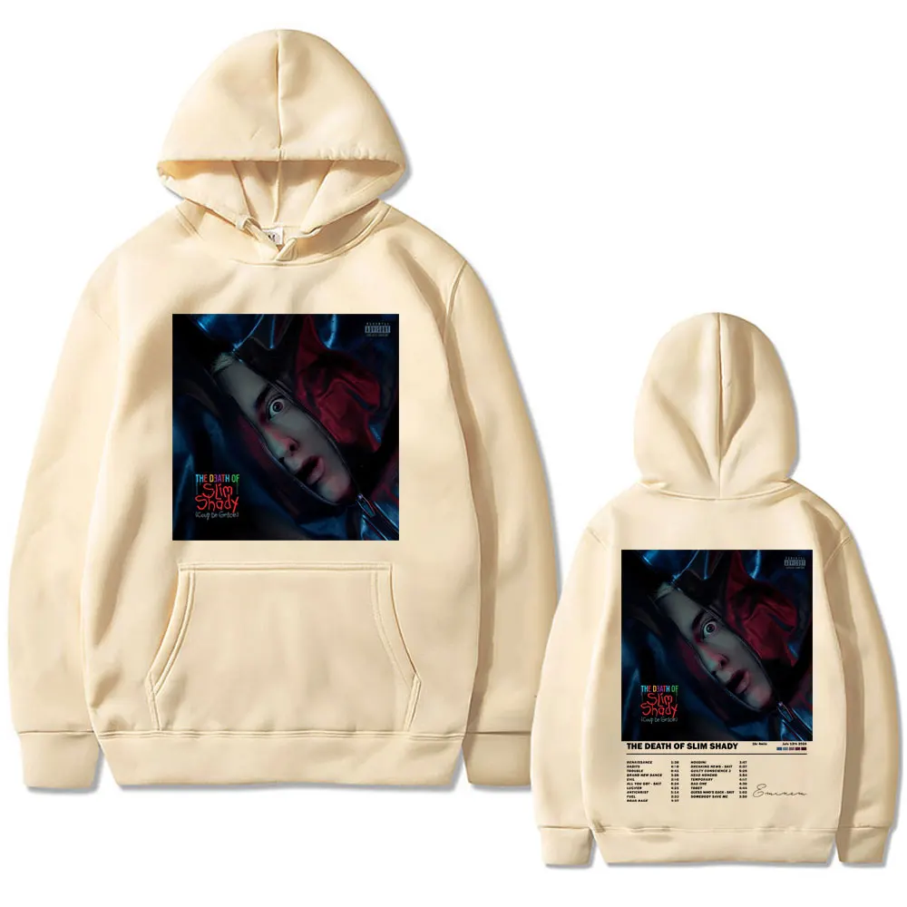 Rapper Eminem The Death of Slim Shady Album Cover Hoodie Men Hip Hop Oversized Sweatshirt Male Fashion Streetwear Men's Clothing