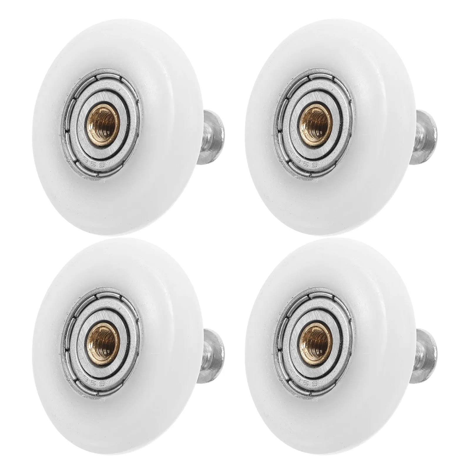 

4Pcs Copper Axle Shower Door Rollers Wide Application Smooth Sliding Bathroom Door Wheels Bathroom Sliding Roller