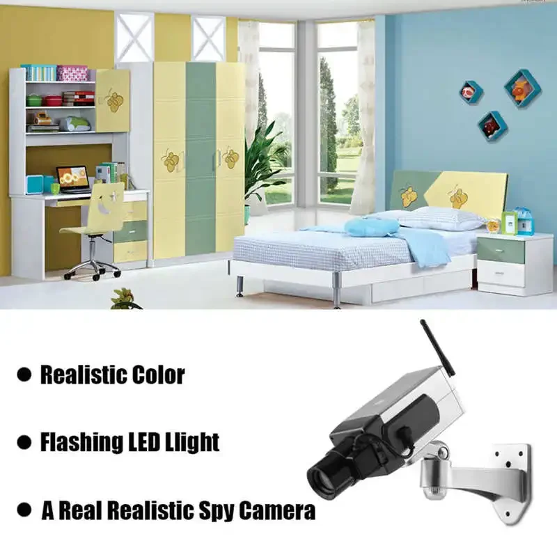 Bullet Dummy Fake Surveillance Security Camera Auto Movement Dummy Camera for Indoor & Outdoor