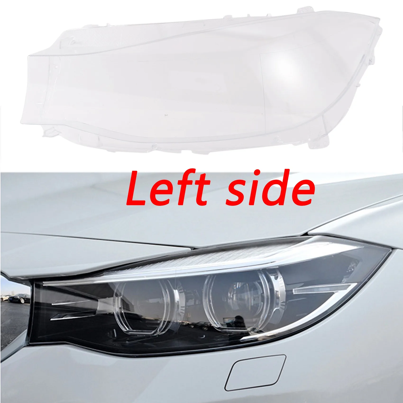 for-BMW 3 Series GT F34 LCI 2016-2020 Left Side Car Headlight Lens Cover Headlight Transparent Lampshade Shell Glass