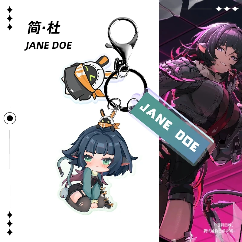 

Zenless Zone Zero Game Ambitus Jane Doe коллеги милая версия Q изысканный акриловый брелок кулон подарок высокой четкости