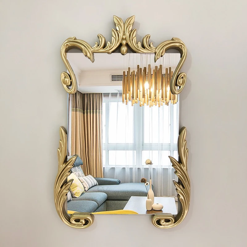 Shower Mirror Golden Acrylic Large Full Body Home Decoration Luxury Size Wall Round Circular Big Espejo Room Living Hand Boho