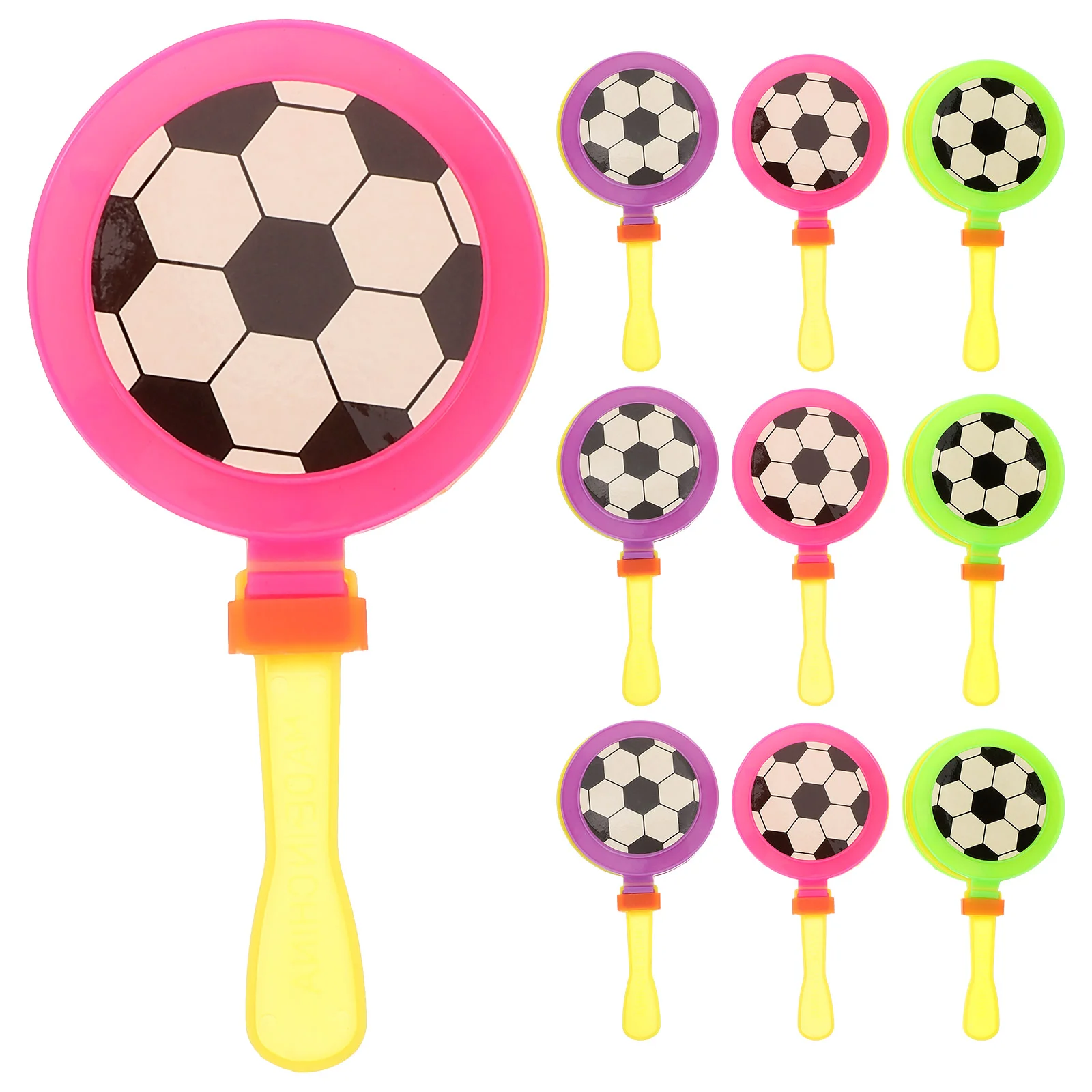 10 Pcs Football Clap Clappers Display Bracket Board Party Favors Noise Maker Plastic Festival Hand Noisemakers Baby Bounce