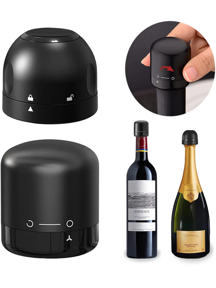 Bouchons de vin sous vide, bouchons de bouteilles de Champagne réutilisables, ensemble de bouchons de scelleur de vin, conservation anti-fuite pour outils de bouchon de vin, nouvelle collection