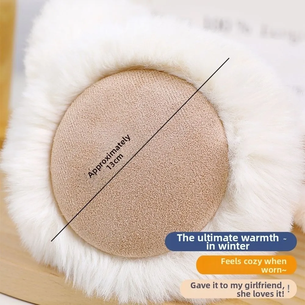 Fashion Warm Plush Earmuffs Soft Suede Ear Protectors Foldable Earflaps Cold Protection Antifreeze Ear Cover Outdoor