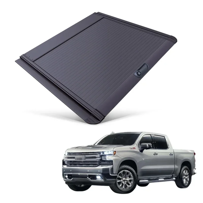 Car Parts Roller Lid Pick Up Truck Aluminium Alloy Tonneau Cover For Chevrolet Silverado 2019+