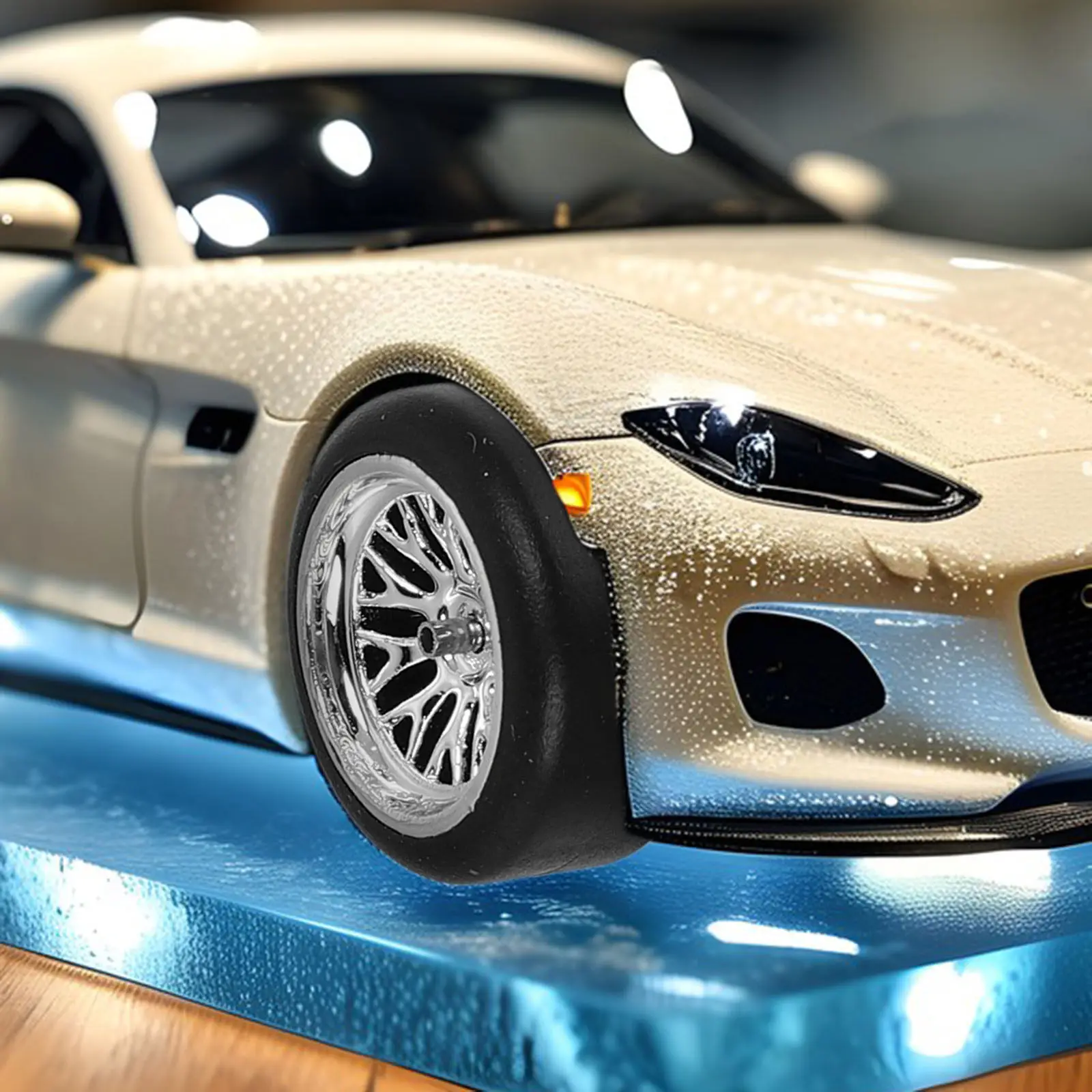 

1Set Car Wheels Hubs Rubber Tires 1:64 Rc Car Customized Replacement Wheels Wear Resistant Axles Sets Rc Cars Wheel