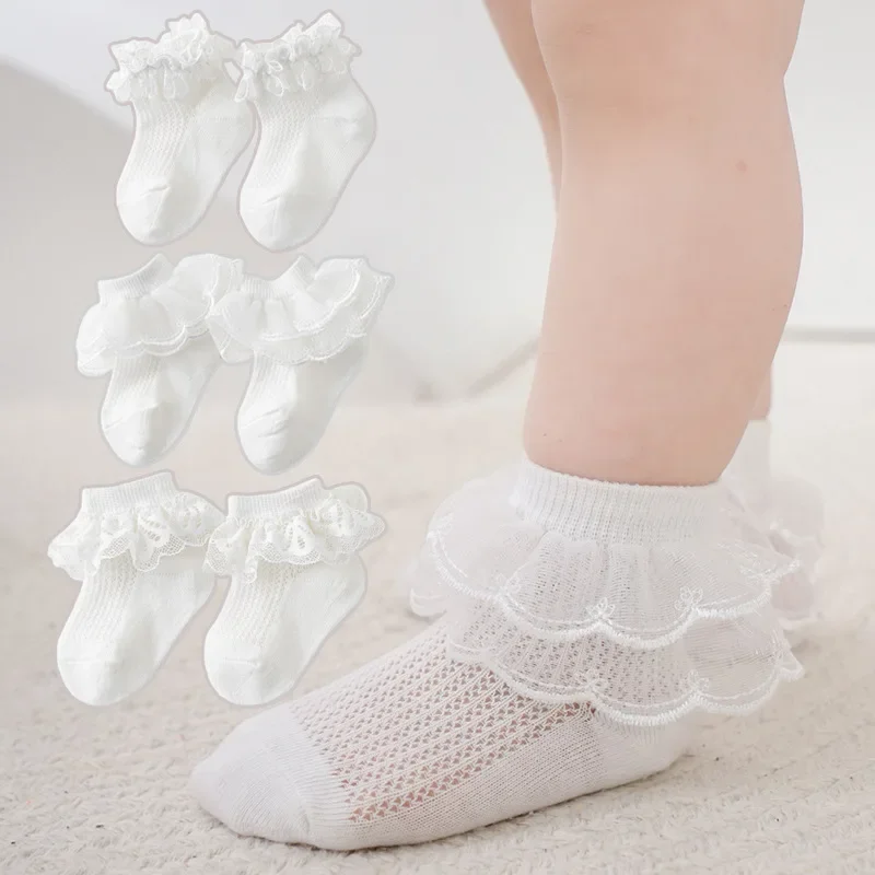 

Newborn Baby Girl Socks Lace White Baptism Lovely Cotton Baby Socks 0-2 Year Old Newborn Baby Boys And Girls Socks