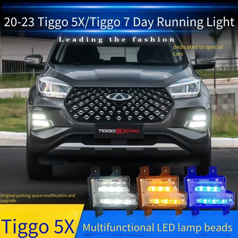 

LED DRL Foglight For Chery Tiggo 5x Tiggo 7 2020-2023 Front bumper foglight foglamp Assembly Daytime running light