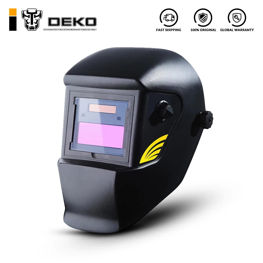 

DEKO Basal Black Solar Auto Darkening MIG MMA Electric Welding Mask/Helmet/Welding Lens for Welding Machine or Plasma Cutter