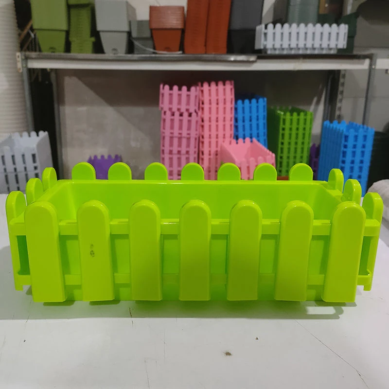 Fence-Type Flower Pot Plastic Rectangular Fence Vegetable Pot Planting Balcony Flower Planting Special Box Home Cultivation Box