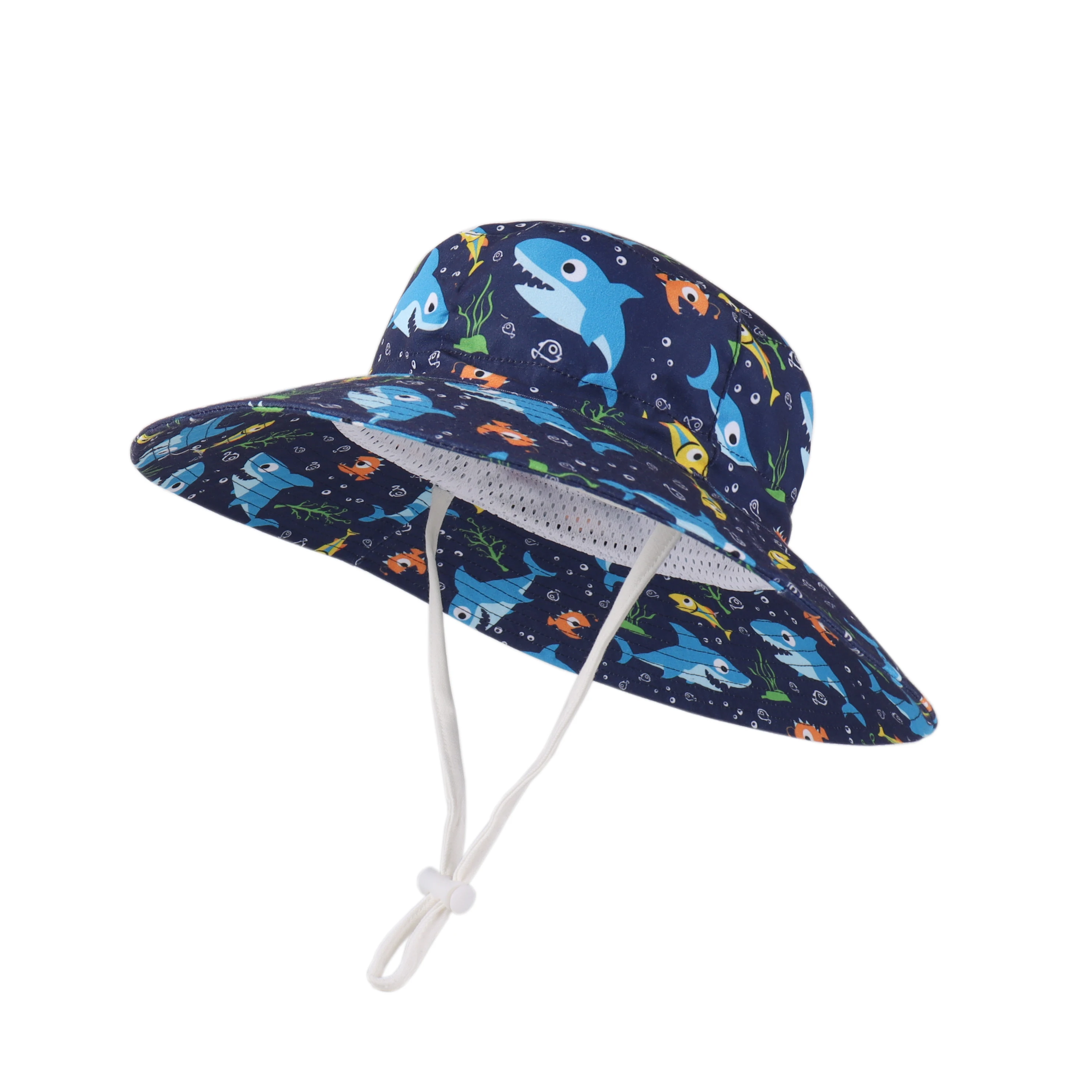 قبعة الشمس للأطفال الأولاد على شكل ديناصور من البوليستر للأطفال البنات قبعات دلو صيفية للحماية من الشمس للأطفال