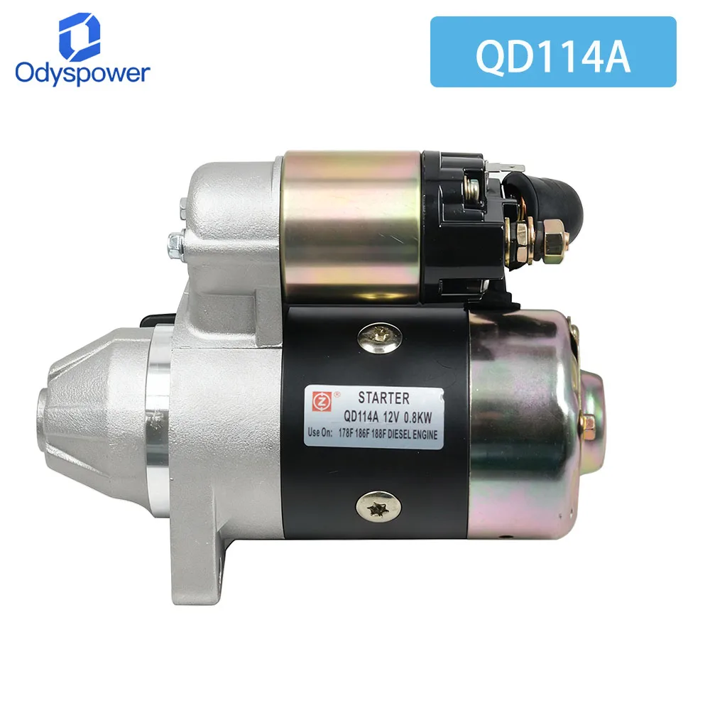 QD114A 12V 0.8KW Diesel Generator Engine Starter Motor Copper Made Motor Electric Genset Parts