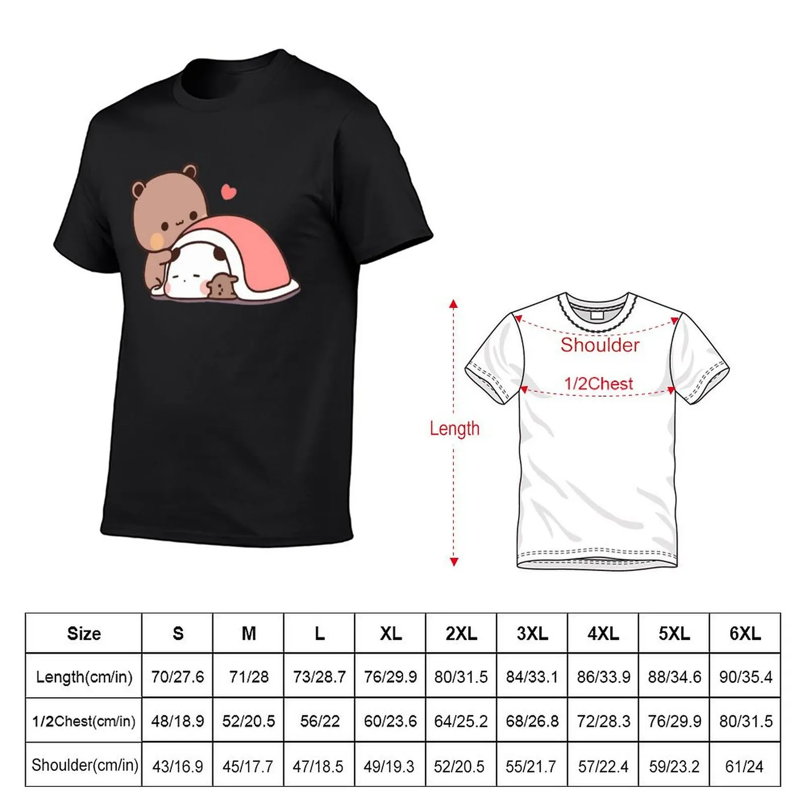 Bubu Love Dudu camiseta sublime para hombre, tops de talla grande, camiseta gráfica