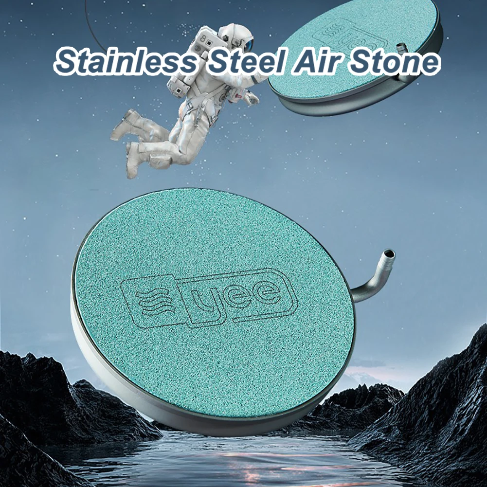 Air Stone Disk, Aquarium Air Stone, Silent Bubble Stone With Suction Cups Air Pump Accessories For Aquarium Fish Tank