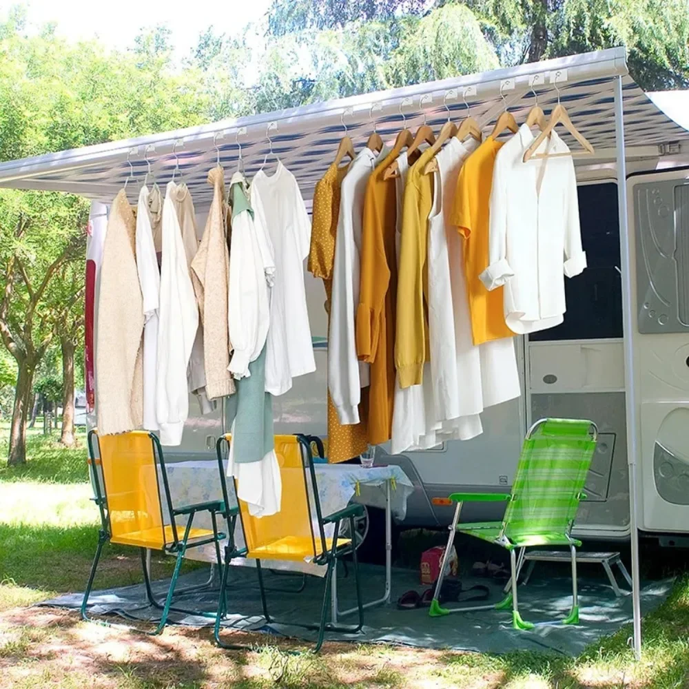 4/6 قطعة مقاطع السنانير RV المظلة هوك التخييم المظلة السنانير مقاطع خيمة الشماعات الشماعات الخفيفة مع ثقوب قافلة Camperb اكسسوارات