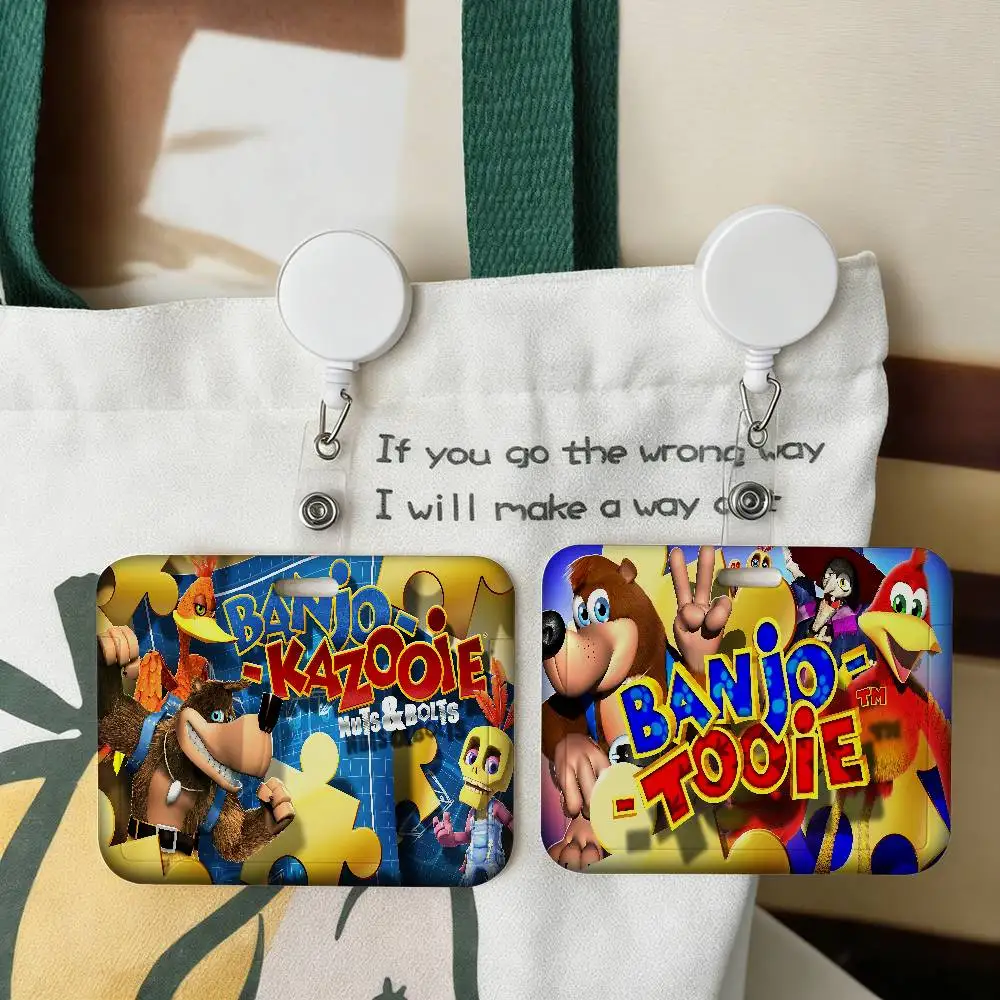 Porta Tarjetas de Identificación con Cordón de Anime Banjo Kazooie, Porta Tarjetas de Crédito para Niños, Correa para el Cuello, Porta Tarjetas de Acceso, Regalo