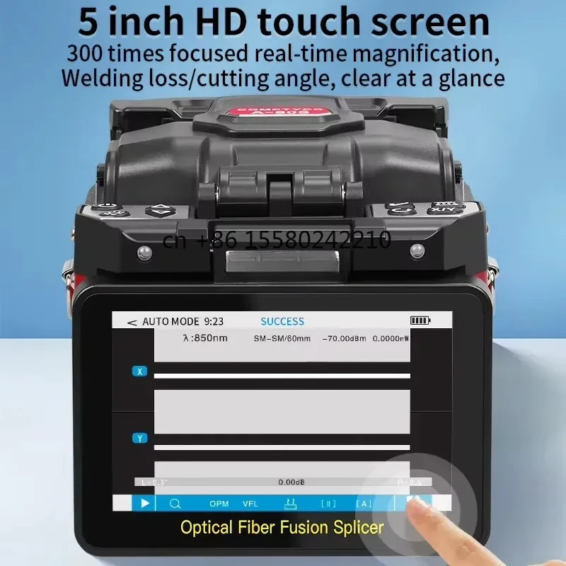 for COMPTYCO A-80S Fusion Splicer Fiber Optic Splicing Machine with VFL OPM Optical Fiber Splicer Equipment