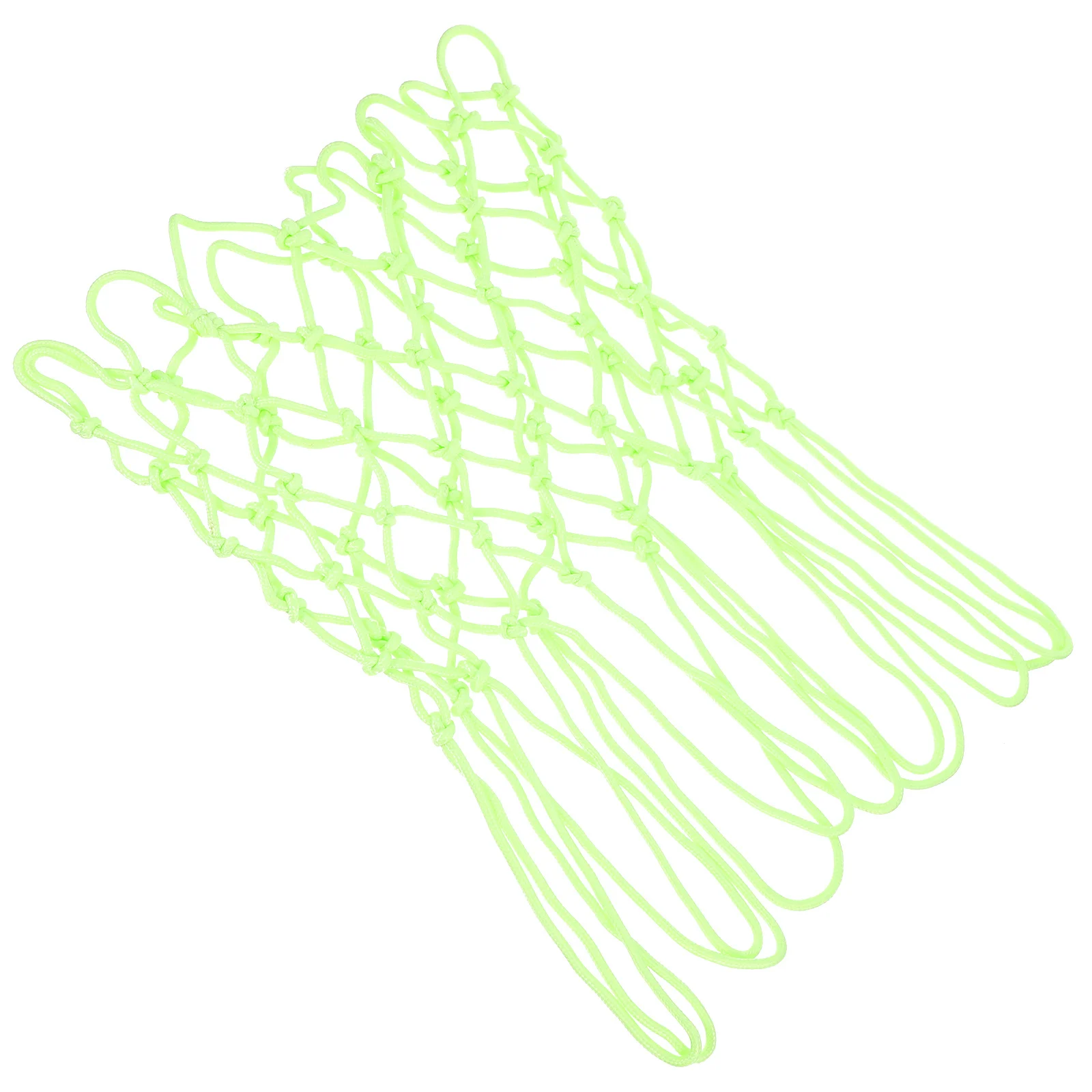 Durable Heavy Duty Basketball Net Solar Powered Glowing Nylon Night Visibility Standard Weather Resistant Light Green