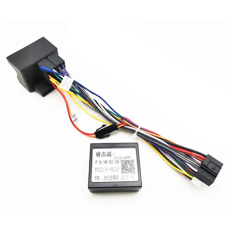Quadlock Verkabelungsadapter, CAN-Bus-Decoder, Lenkradfernbedienung, Plug & Play, 16-Pin Android Radio Kabel, für VW PQ35 Golf Jetta Polo Caddy