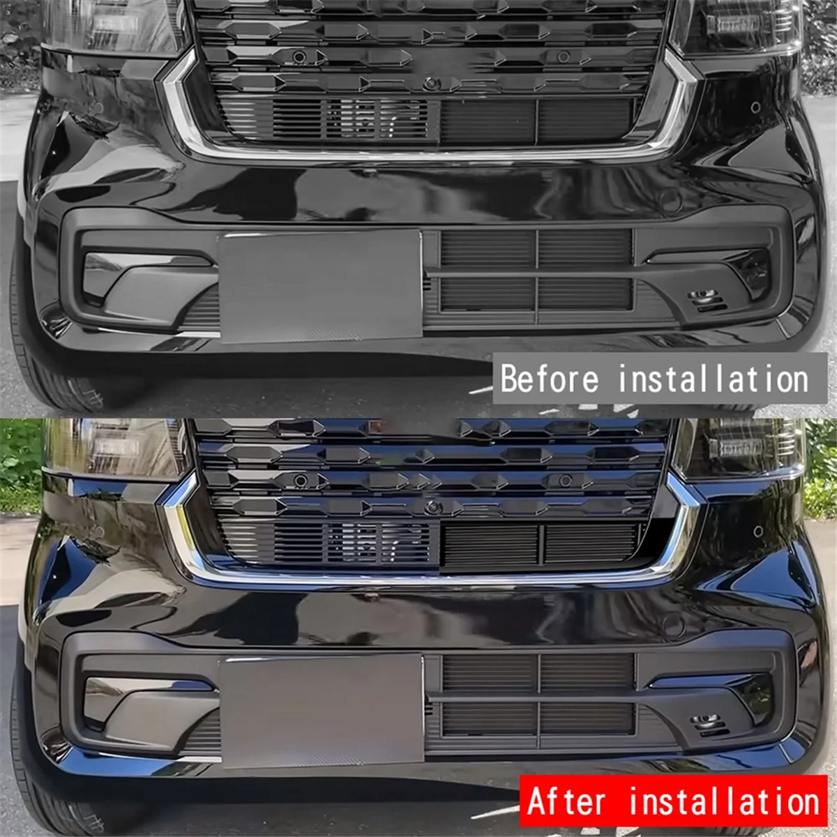 คลาสสิกรถด้านหน้าGrillesฝาครอบด้านบนกลางตาข่ายGrilleสําหรับHonda N-BOX 2024 รถอุปกรณ์เสริม