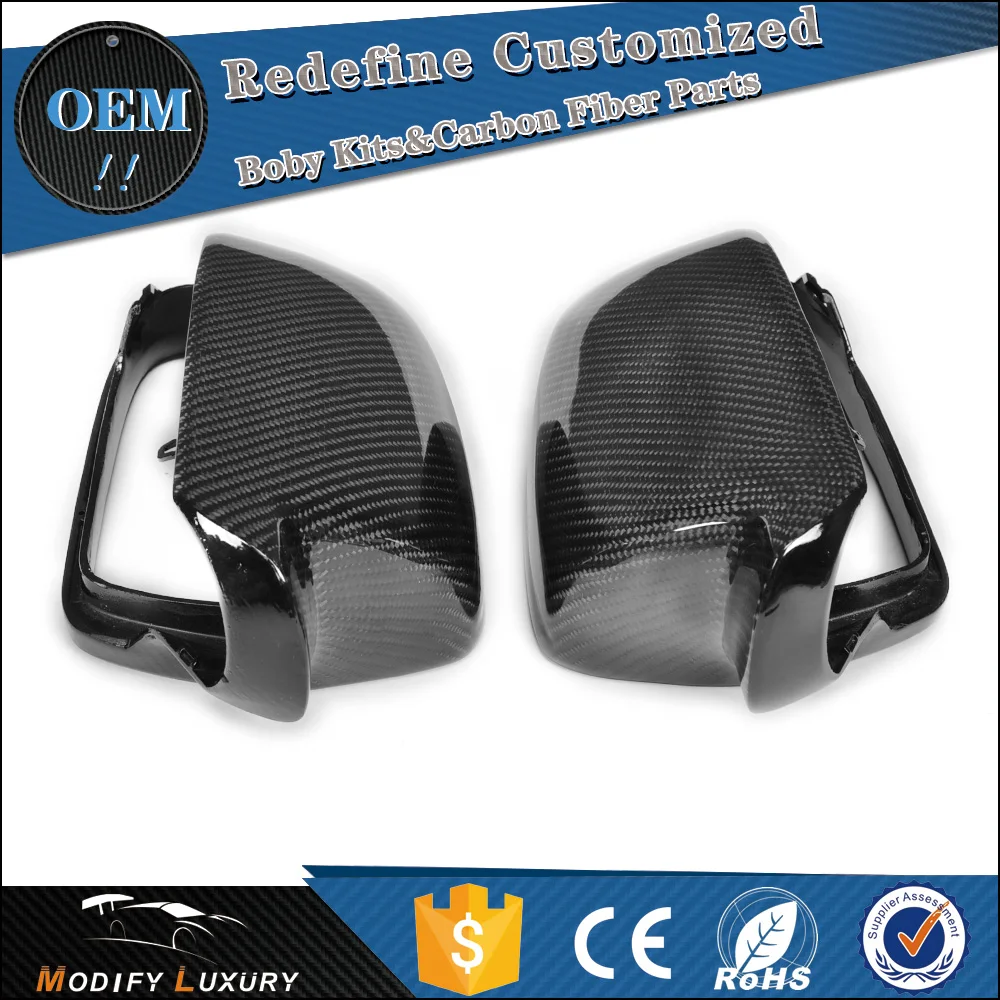 Cubierta de espejo lateral de fibra de carbono, accesorio de lujo modificado para AUDI A4, B9, 13-15, A5, 10-15