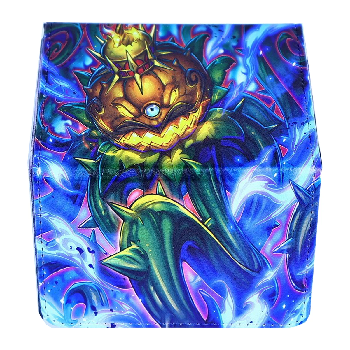 Selbstgemachtes Yu-Gi-Oh! zum Selbermachen Call of The Haunted Karten-Aufbewahrungsbox Ygo Pumpking Ghosts Hochwertige Karten-Aufbewahrungsbox aus Leder als Geschenkspielzeug