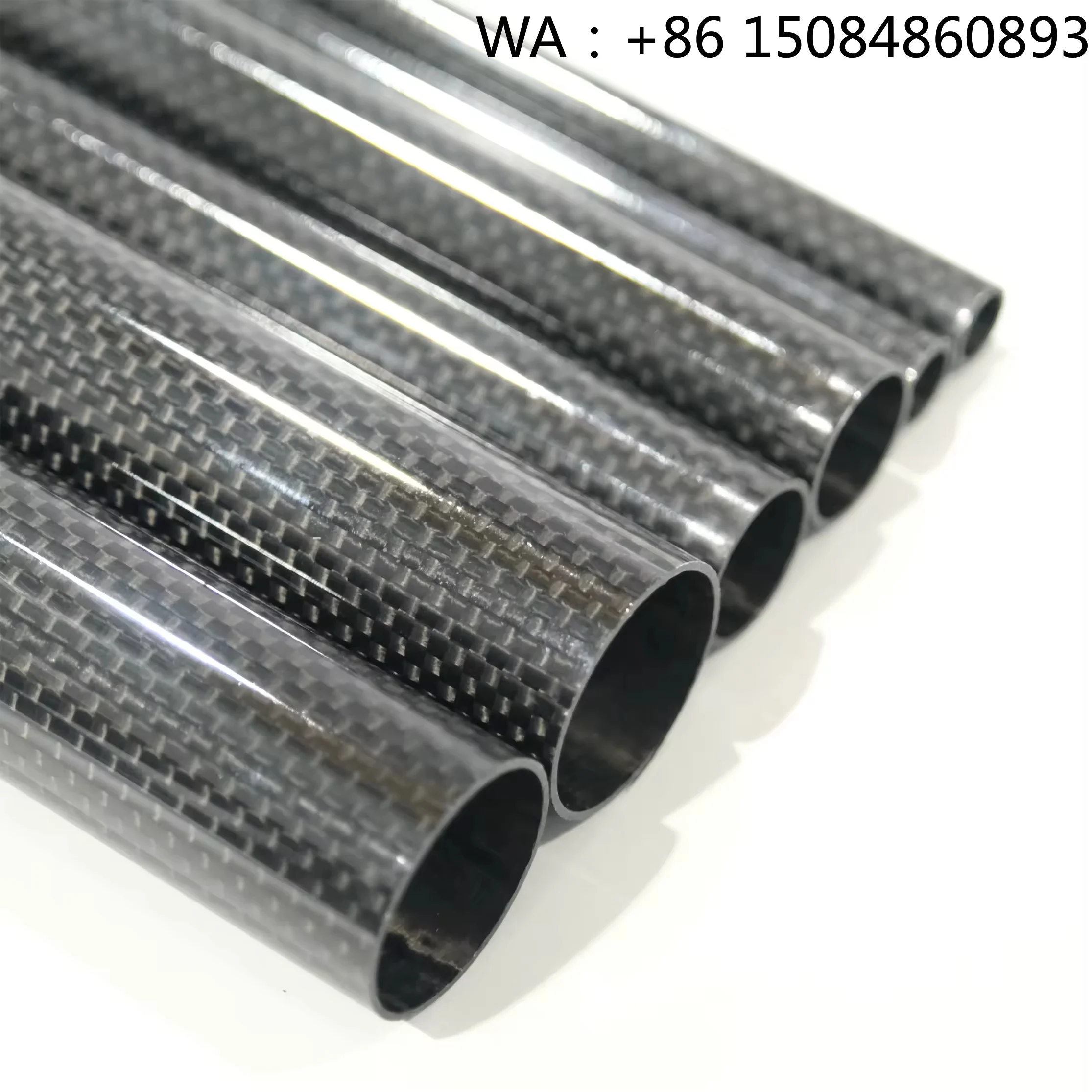 3K Plain Twill Carbon Fiber Tube, Matte Glossy Surface, Lightweight High Strength Custom Pipe for Various Sports Equipment