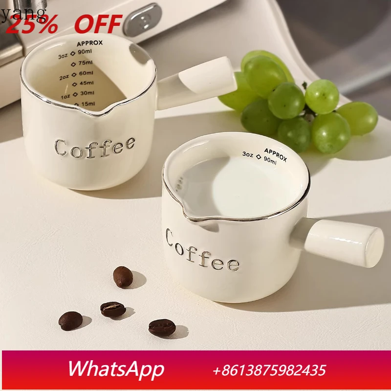 

LMM espresso cup with graduated high-grade fine ceramic coffee measuring cup