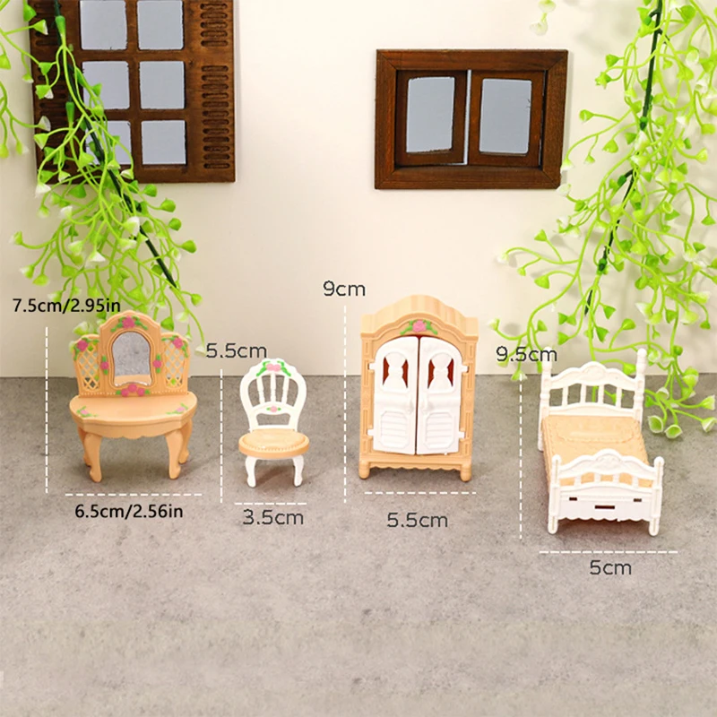 1:12 casa de muñecas en miniatura simulación armario tocador dormitorio conjunto muebles modelo decoración juguete casa de muñecas Accesorios