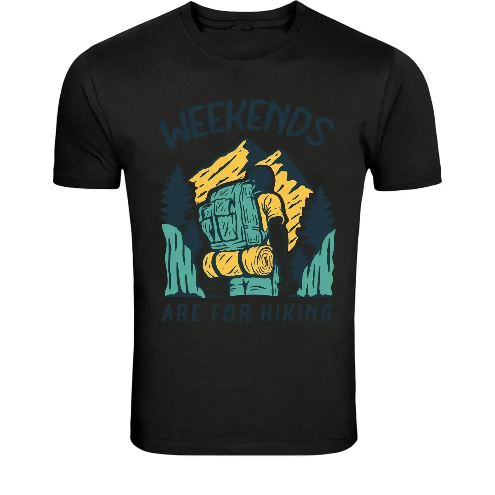 Weekends Are For Hiking Backpacker T Shirt Outdoor Adventure vintage Washed Breathable Comfortable designer clothes Slightly