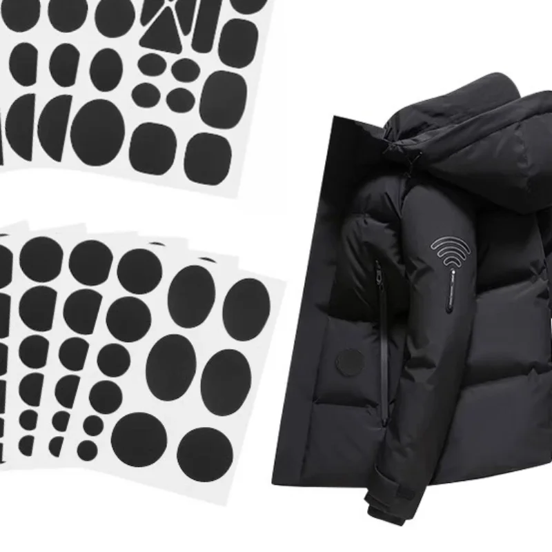 

1 комплект самоклеящихся заплат для ремонта одежды разных форм, универсальные прочные тканевые фиксаторы для пуховиков и одежды