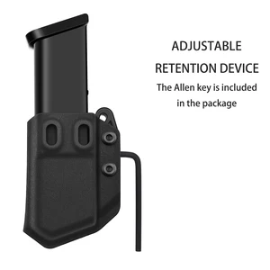 IWB Owb Mag حقيبة اليسار الأيمن Singe Doube Stack Belt Clip Magazine Bag 9mm.40 مسدس ماج الحافظة اليدوية بندقية ماج الناقل أعلى 6 ذخيرة معسكر عيار 9 ملم - رقم 3