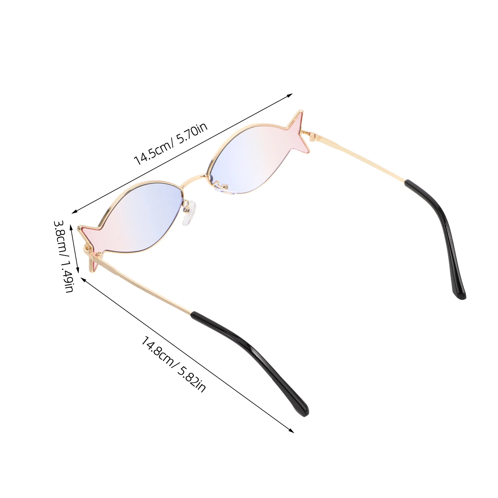 Óculos de sol havaianos em forma de peixe, proteção uv, verão, praia, festa, novidade, cabine de foto, óculos de sol engraçados para mulheres