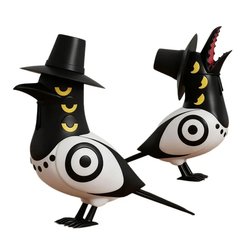 13cm 3Dプリントカラスフィギュア カラス鳥モデル ハンタースタイルディスプレイ玩具 クリエイティブアニマルオーナメント アニメ風コレクタブル
