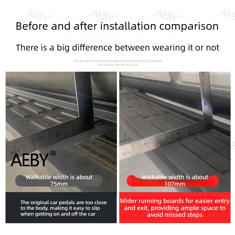 

For BAIC 212 T01 Heavy duty aluminum side steps wide,wide side steps,Anti-slip door sill protector,extension bracket,Accessories