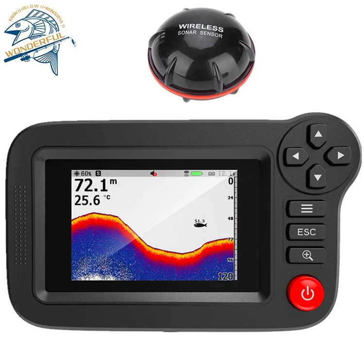 Factory Portable 3.5in Color Screen Professional Underwater Deeper Fish Finder Boat Fishing Sonar