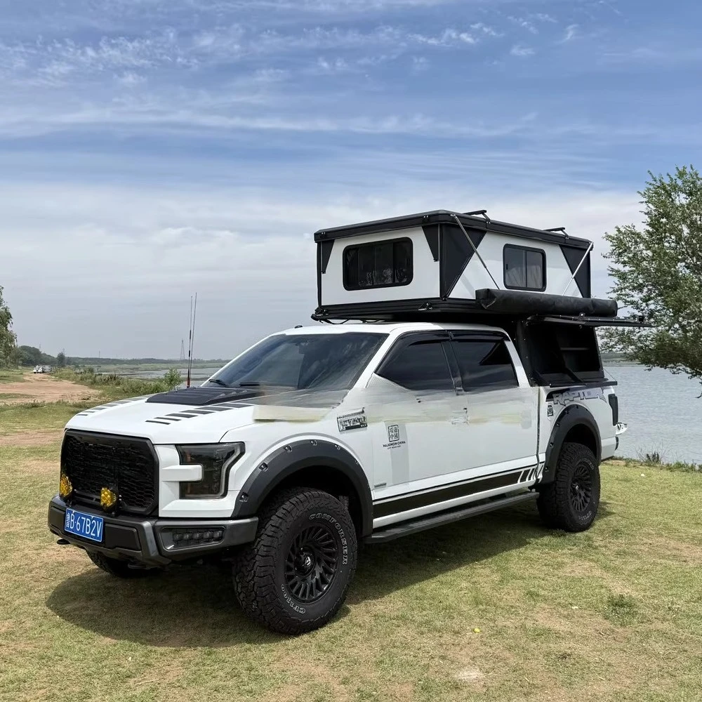 Modern F150 Pickup Truck Camper 4-Person RV Trailer Lightweight Waterproof Expanded 4x4 with Modern Style