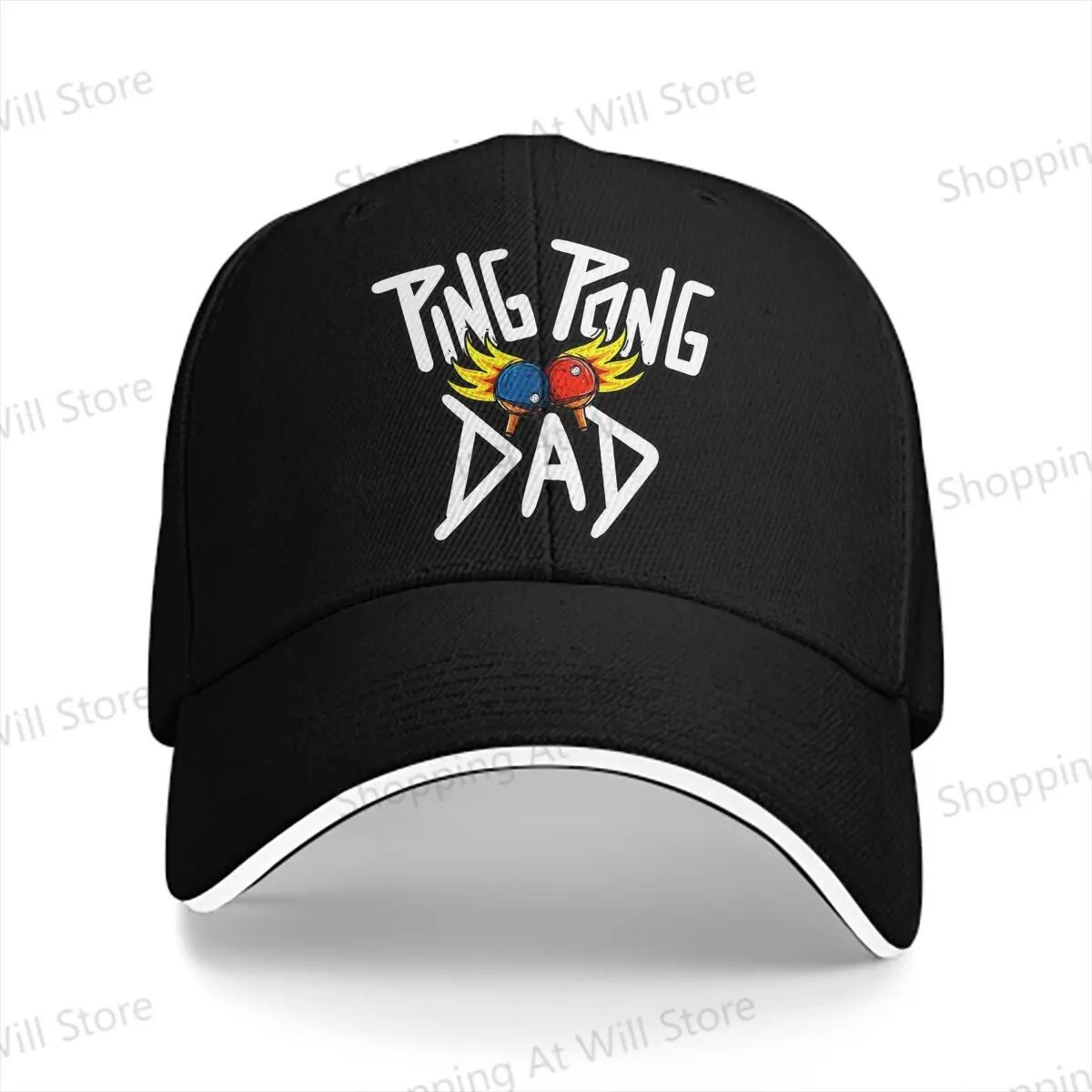 Ping Pong Dad Table Tennis Gifts Baseball Cap Adjustable personality Golf Hat Outdoor sunshade hat Unisex Gift