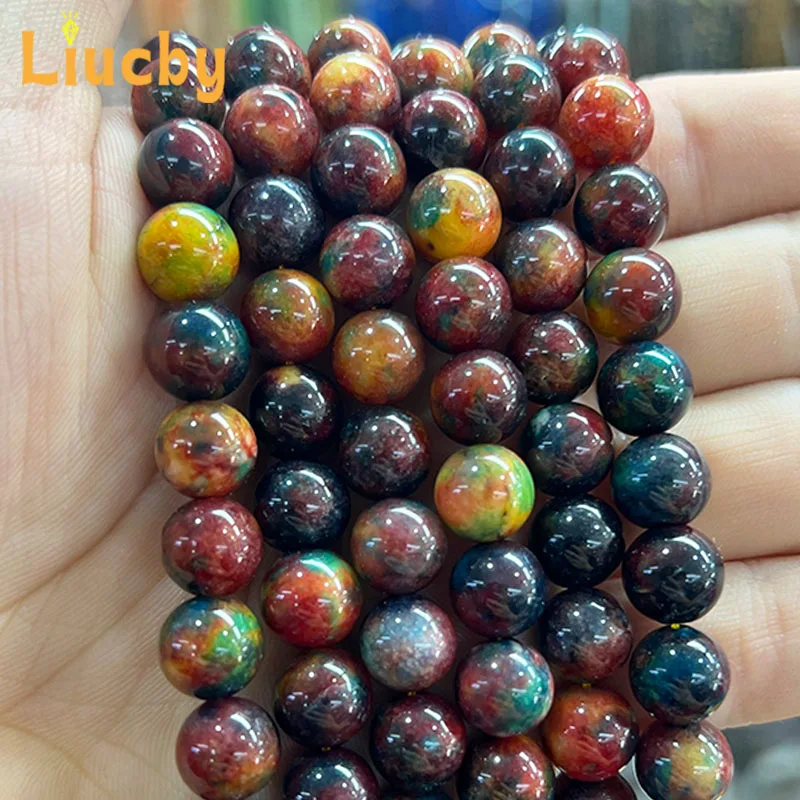 Natural stone Optimize colored Persian jade beads for Jewelry Making DIY Accessories keychain Bracelet 15