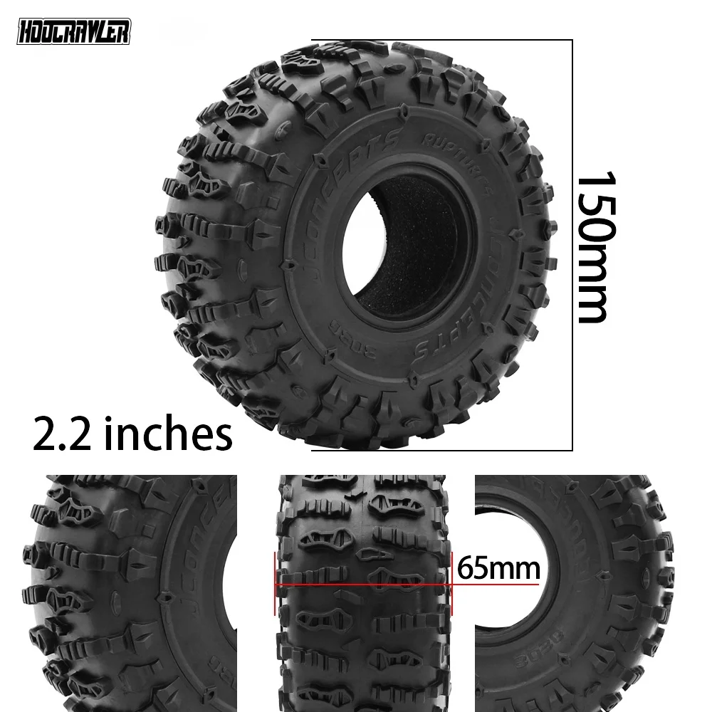 2,2-Zoll Jconcepts Gummireifen 150*65MM RC Auto 2,2 Radreifen für 1/10 RC Crawler Wraith RR10 RBX10 Capra SCX10 TRX4