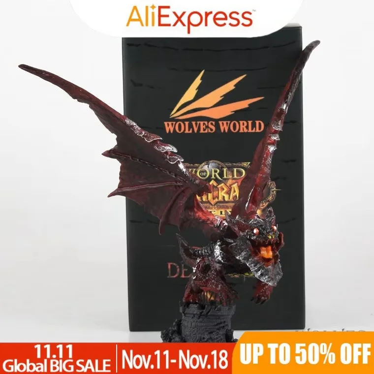 World Of Warcraft Figure Dinosaur Toy Cataclysm Wow Blizzard Garage Game Anime Figures Death Of Pterosaur Garage 20cm Pvc Model