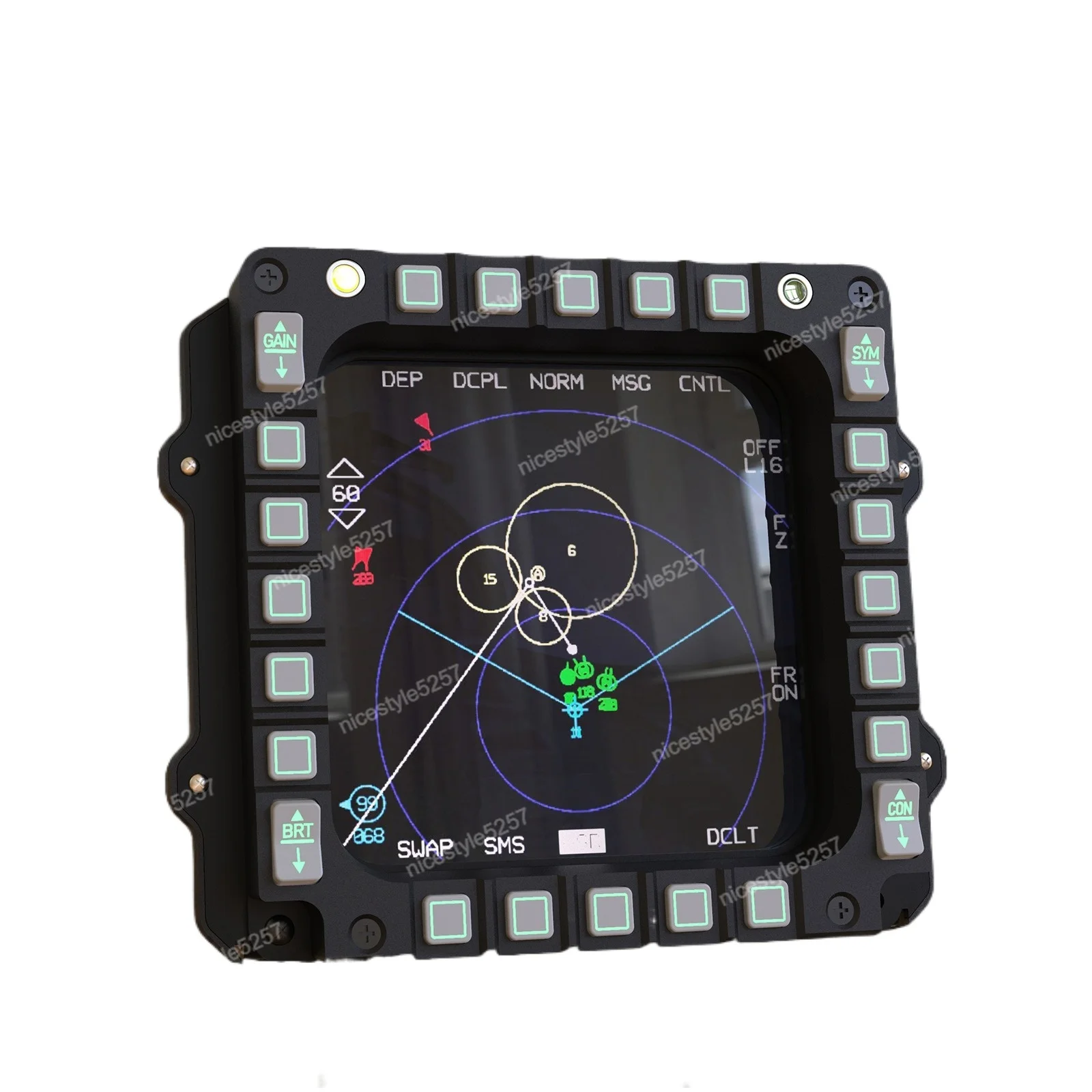 Tft Full Color Screen 600x600 Dpi Pc Usb F16mfd Cockpit Flight Simulator Mfd Meter For Dcs Falcon Bms Flight Simulation Game