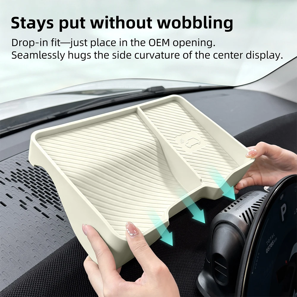 LHD RHD for Mini Cooper Electric J01 EV 2024 2025 2026 3-doors Car Dashboard Storage Box Tray Car Interior Organizer Silicone