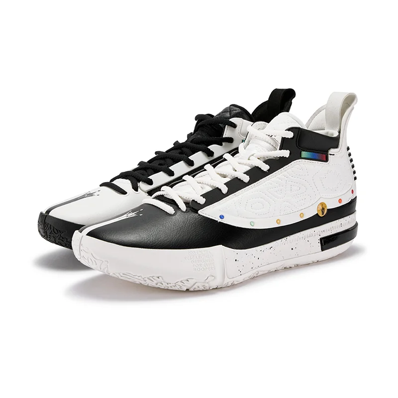 361 Degrees Joker 1 Men Basketball Shoes Combat Wear-resistant Rebound Anti-slip Performance Stable High-top Sneakers 672541101F