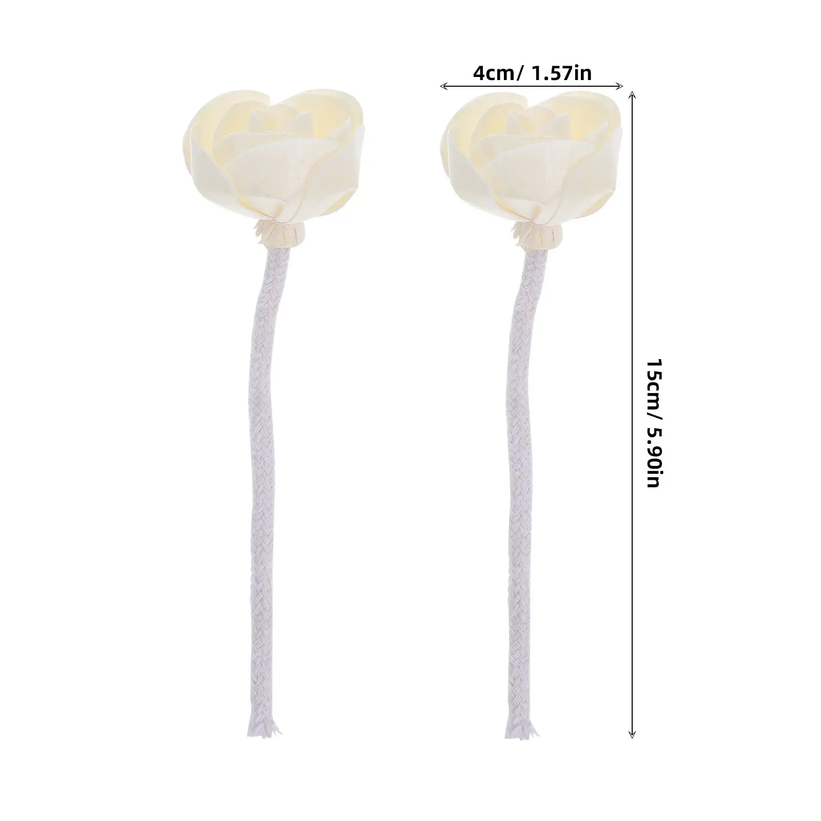 2Pcs Wooden Rope Flower Head Diffuser for Essential Oil Fireless Fragrance Diffuser Replacement Decor Aesthetic Home