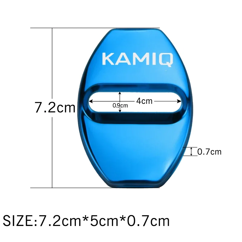 غلاف غطاء إبزيم قفل باب السيارة مضاد للصدأ ، ملصقات حماية ، إكسسوارات شارة لشعار KAMIQ ، ديكور داخلي للسيارة